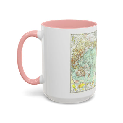World Map (1957) (Map) Accent Coffee Mug