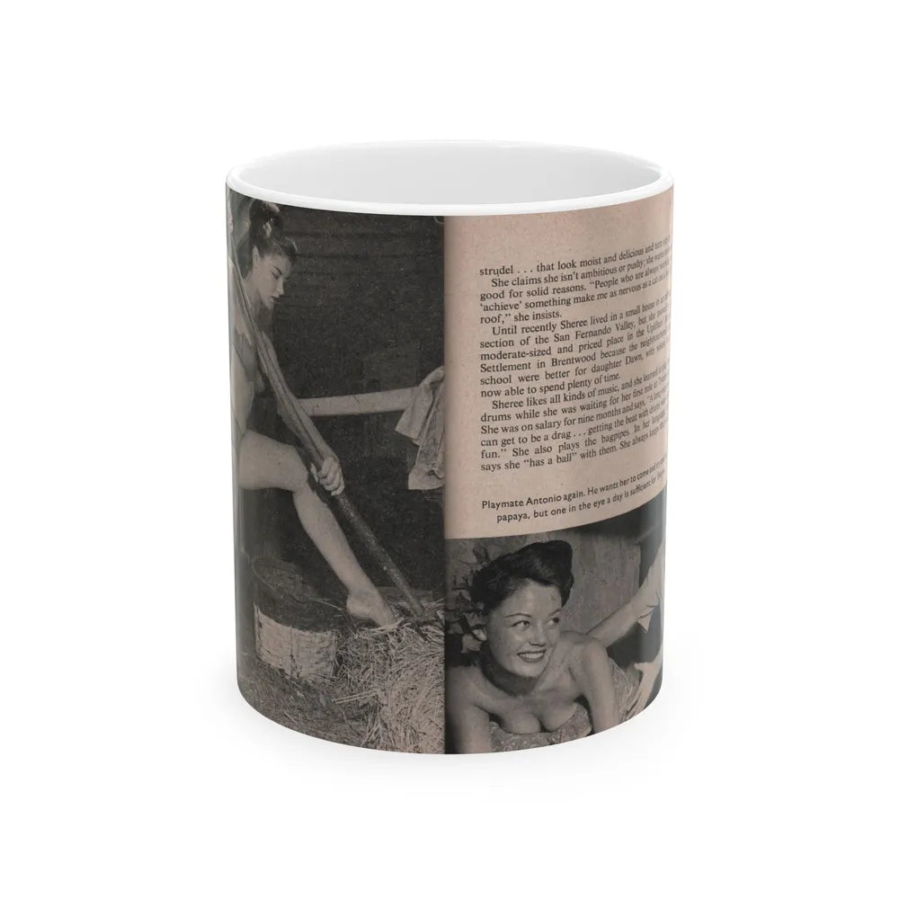 Sheree North #172 - Pages 50 & 51 from 66 PHOTOGRAPHS OF Sheree NORTH U.K. Pocket Mag. (Vintage Female Icon) White Coffee Mug-11oz-Go Mug Yourself