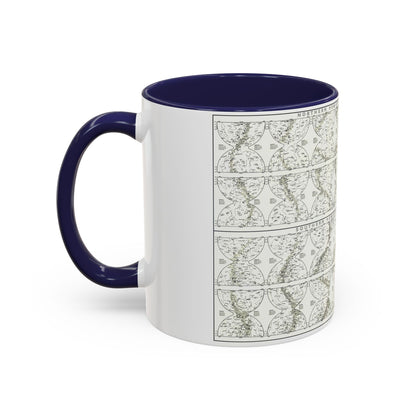 Heavens, The - Monthly Star Charts (1970) (Map) Accent Coffee Mug