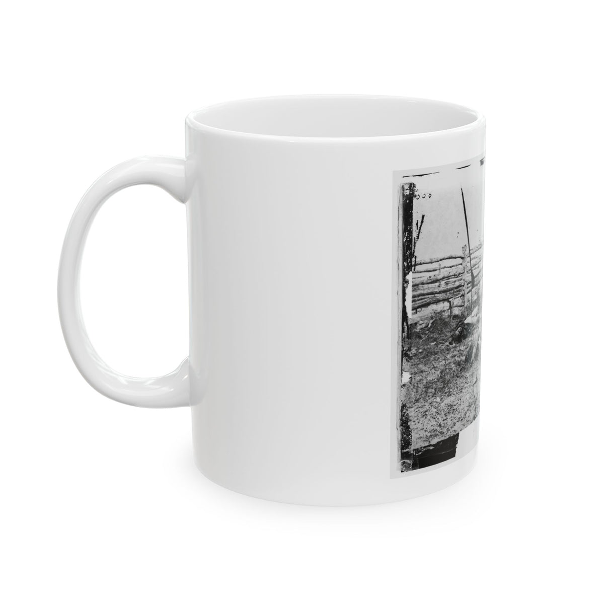 Antietam, Maryland. Confederate Soldiers As They Fell Inside The Fence On The Hagerstown Road (U.S. Civil War) White Coffee Mug