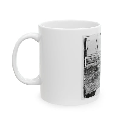Antietam, Maryland. Confederate Soldiers As They Fell Inside The Fence On The Hagerstown Road (U.S. Civil War) White Coffee Mug