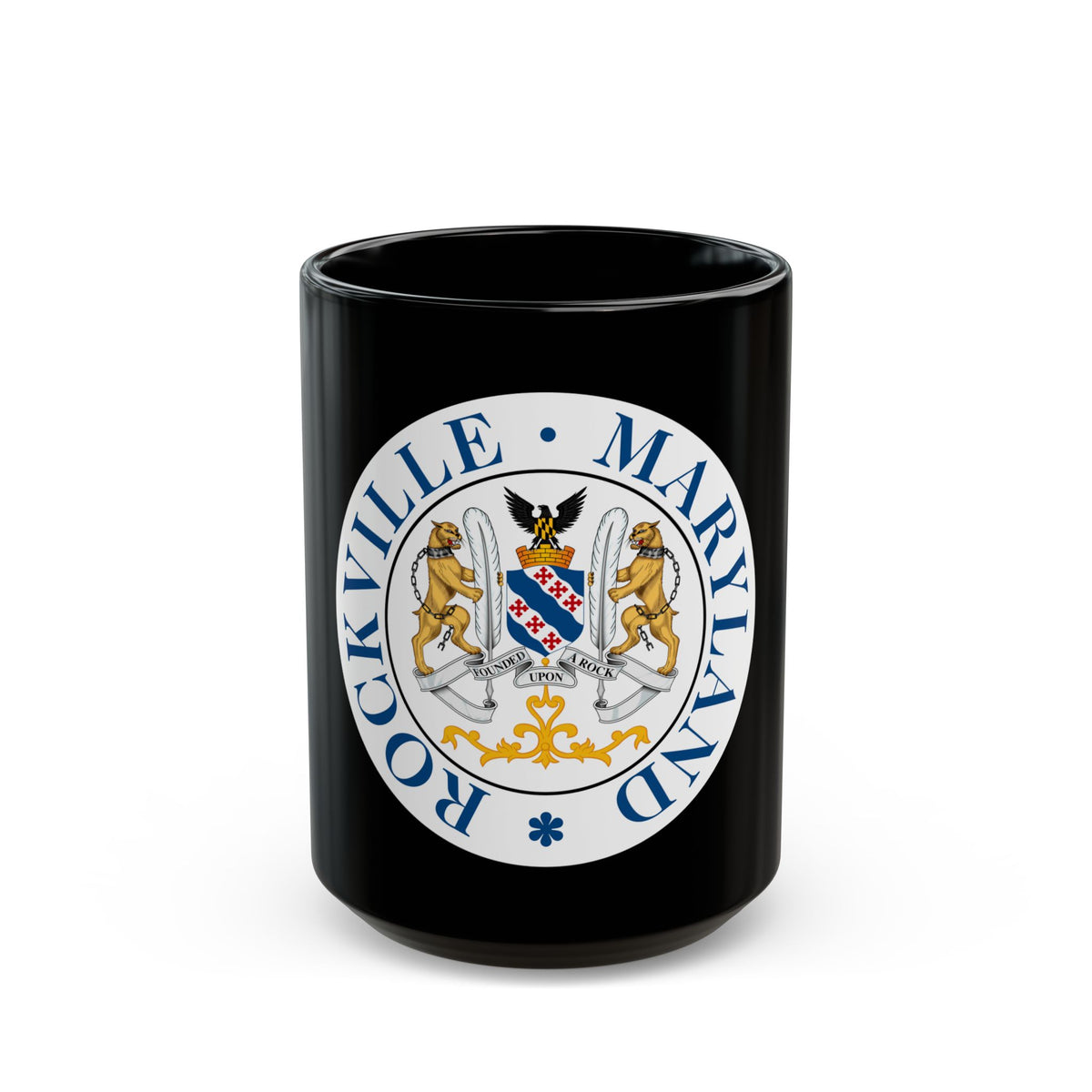 Seal of Rockville Maryland - Black Coffee Mug