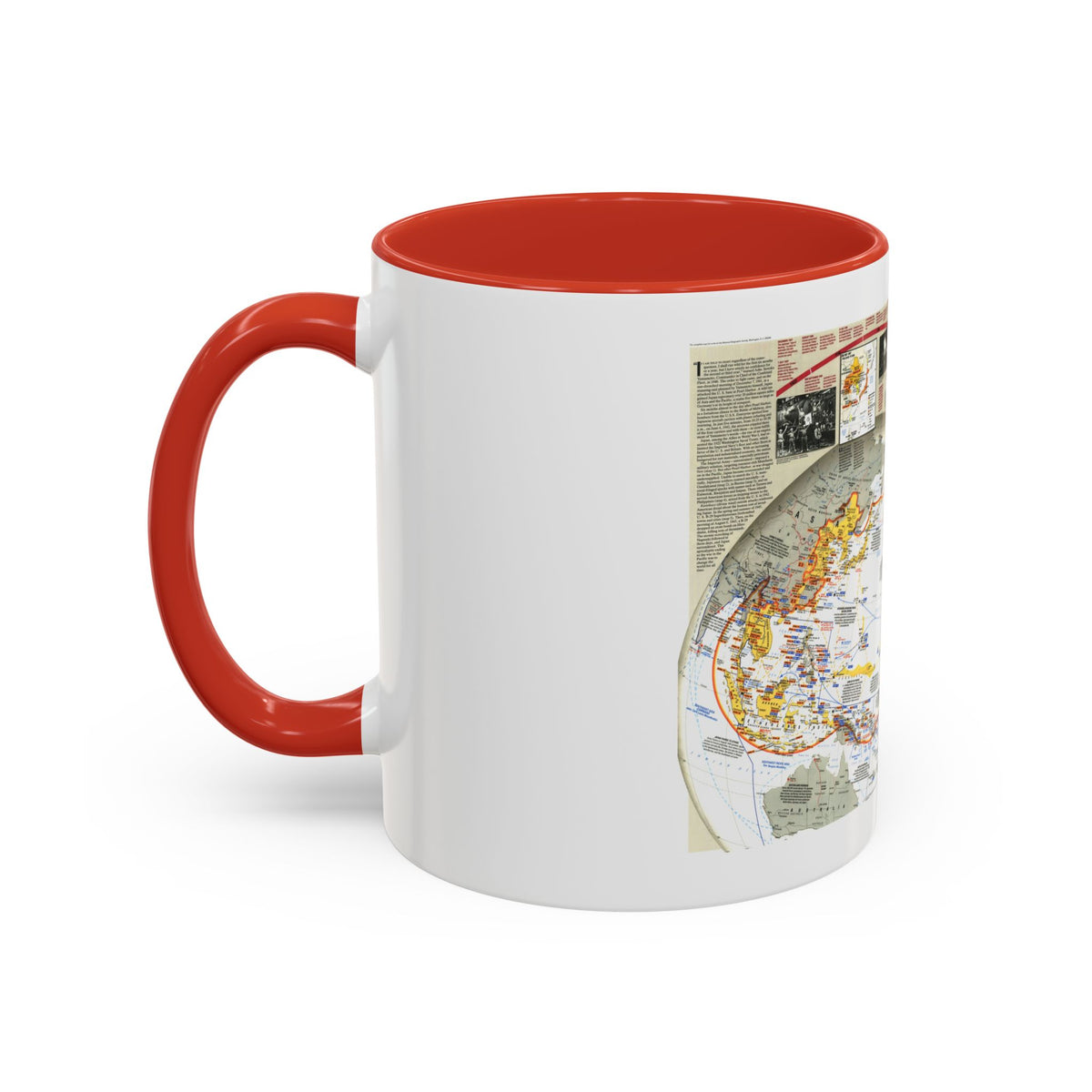 World War II- Asia and the Pacific (1991) (Map) Accent Coffee Mug