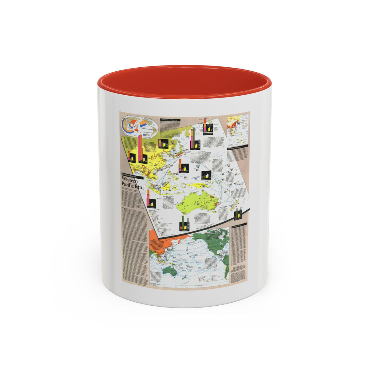 Pacific - Western Rim (1989) (Map) Accent Coffee Mug