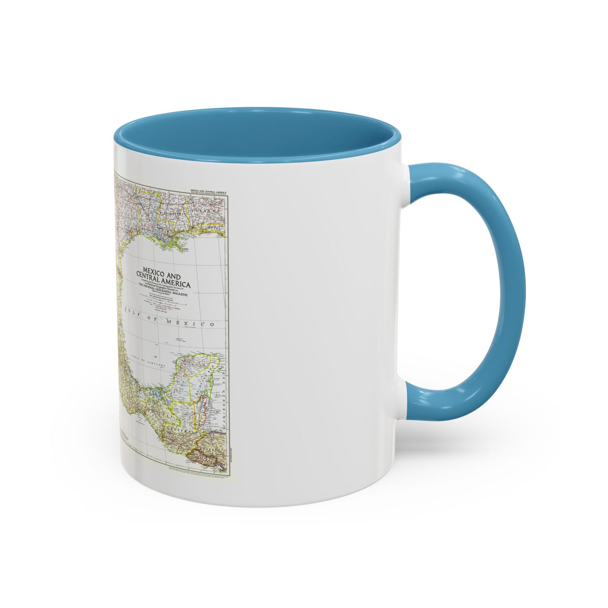 Central America & Mexico (1953) (Map) Accent Coffee Mug