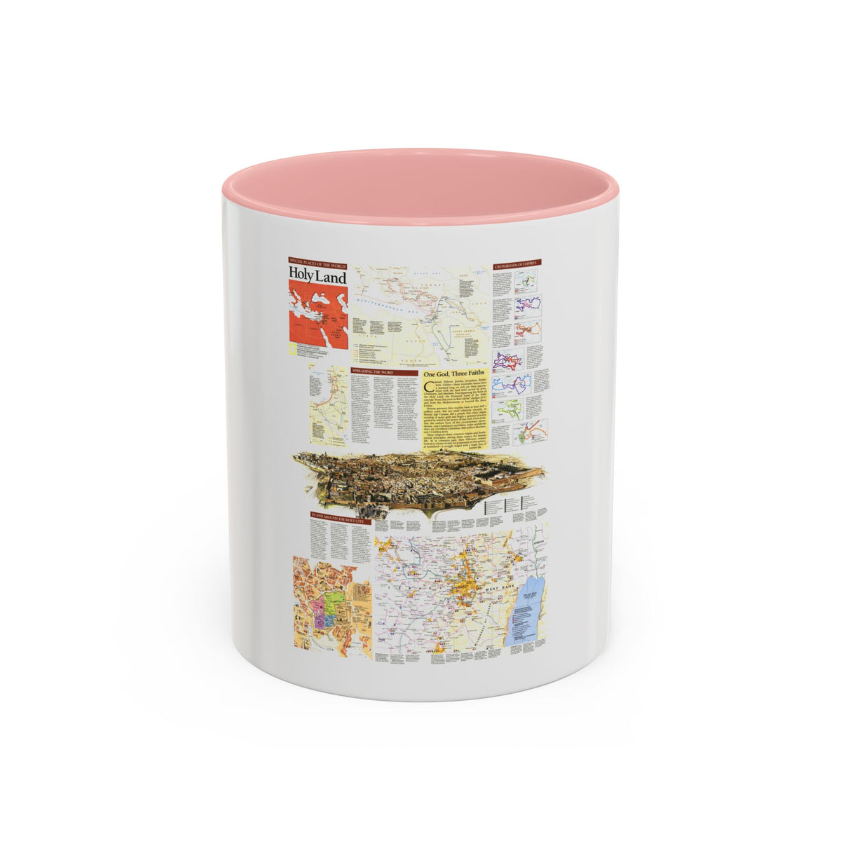 Middle East - Holy Land 2 (1989) (Map) Accent Coffee Mug