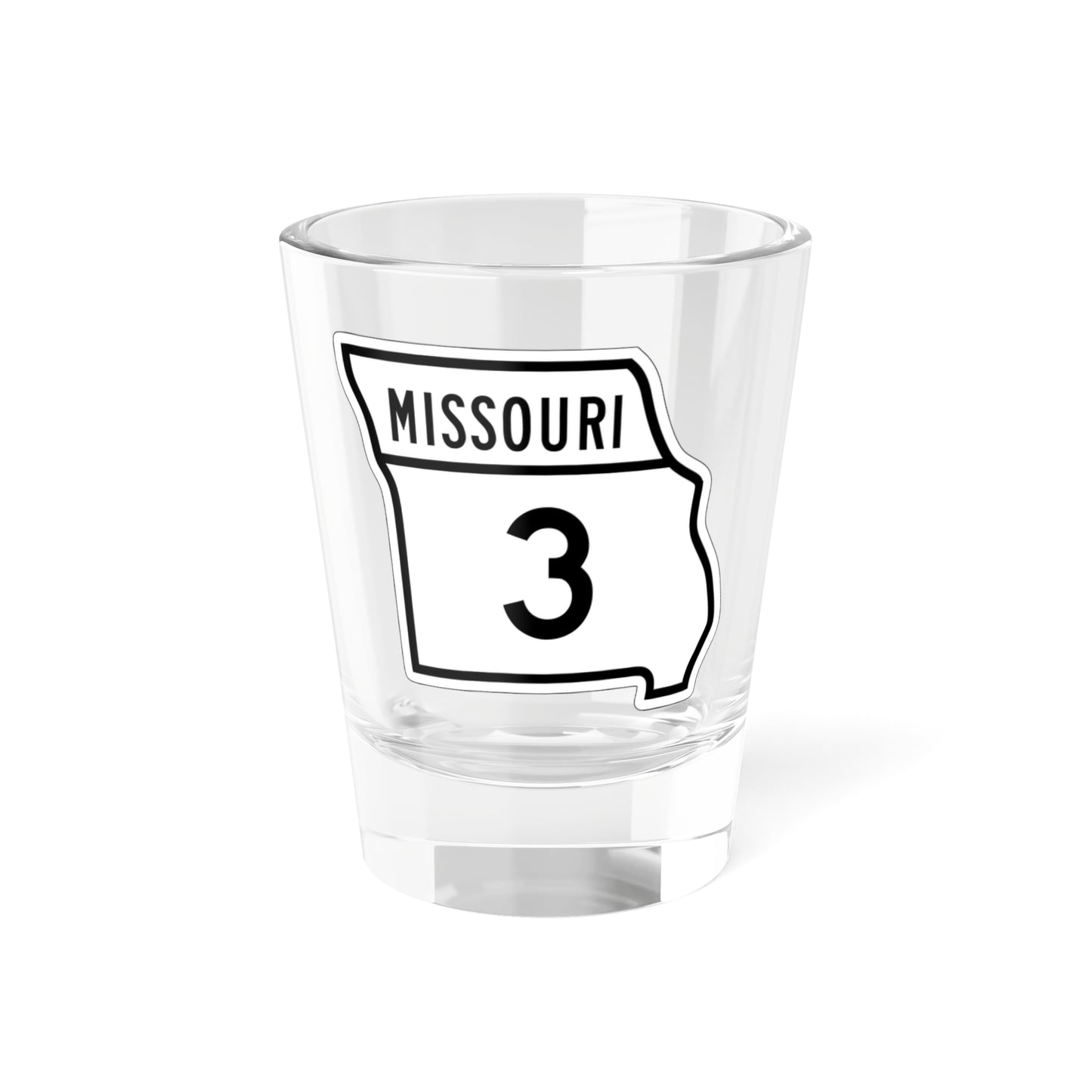 MO-3 1948 (Missouri) (Road Sign) Shot Glass 1.5oz