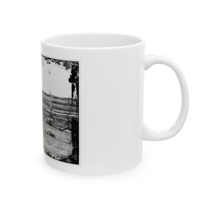 Antietam, Maryland. Bodies Of Confederate Soldiers By Fence On Hagerstown Pike (U.S. Civil War) White Coffee Mug