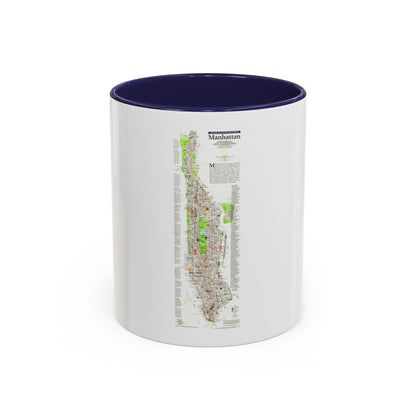 USA - Manhattan (1990) (Map) Accent Coffee Mug