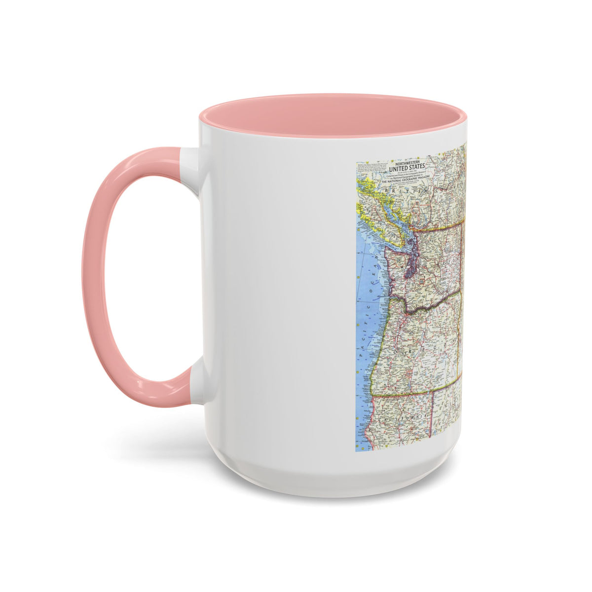 USA - Northwestern (1960) (Map) Accent Coffee Mug