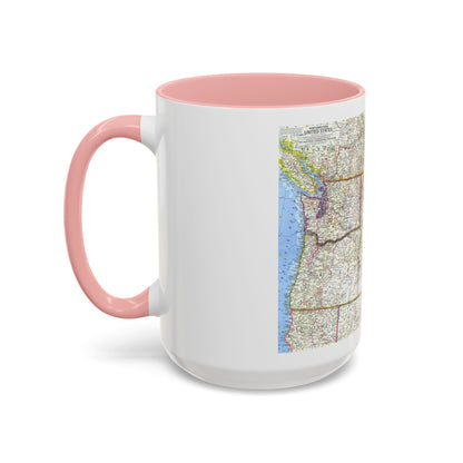 USA - Northwestern (1960) (Map) Accent Coffee Mug