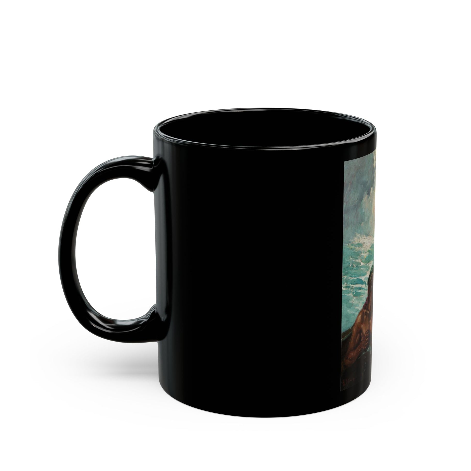 Conspiracy, Treasure Island interior illustration - Black Coffee Mug-Go Mug Yourself