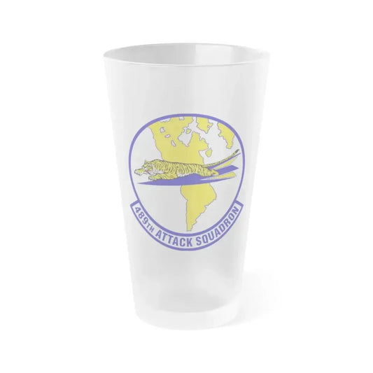 489 Attack Sq ACC (U.S. Air Force) Frosted Pint Glass 16oz 16oz Frosted - Go Mug Yourself