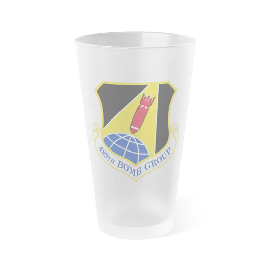 489 Bomb Group AFRC (U.S. Air Force) Frosted Pint Glass 16oz-16oz-Frosted-Go Mug Yourself