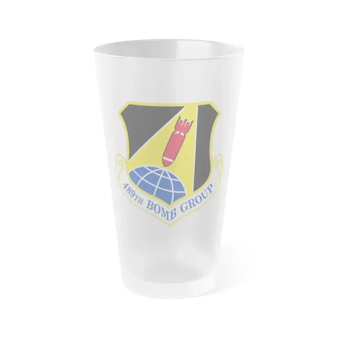 489 Bomb Group AFRC (U.S. Air Force) Frosted Pint Glass 16oz 16oz Frosted - Go Mug Yourself