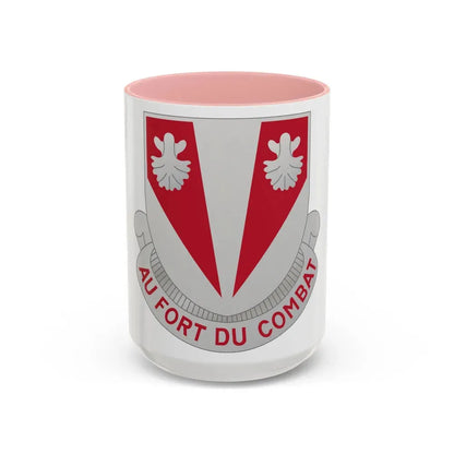 489 Engineer Battalion (U.S. Army) Accent Coffee Mug 15oz Pink - Go Mug Yourself