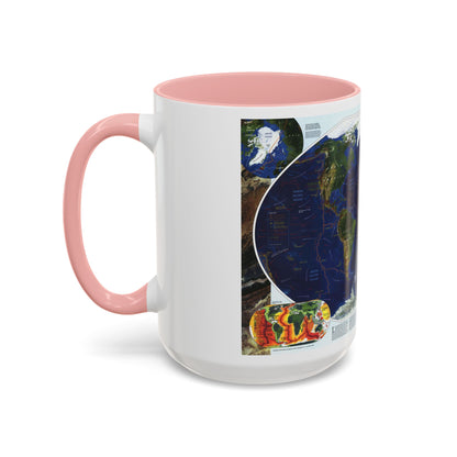 World Map - Physical Earth 1 (1998) (Map) Accent Coffee Mug