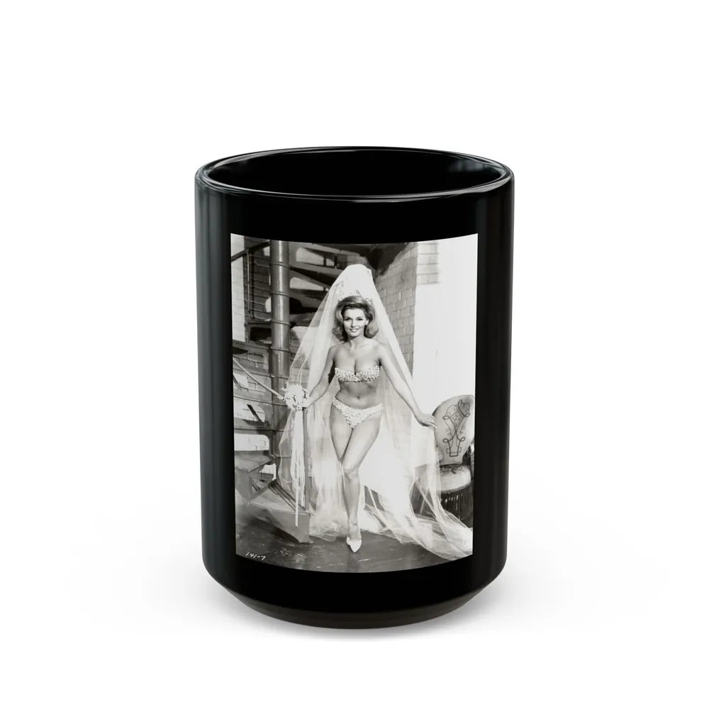 Nancy Kovack #56 (Vintage Female Icon) Black Coffee Mug-15oz-Go Mug Yourself