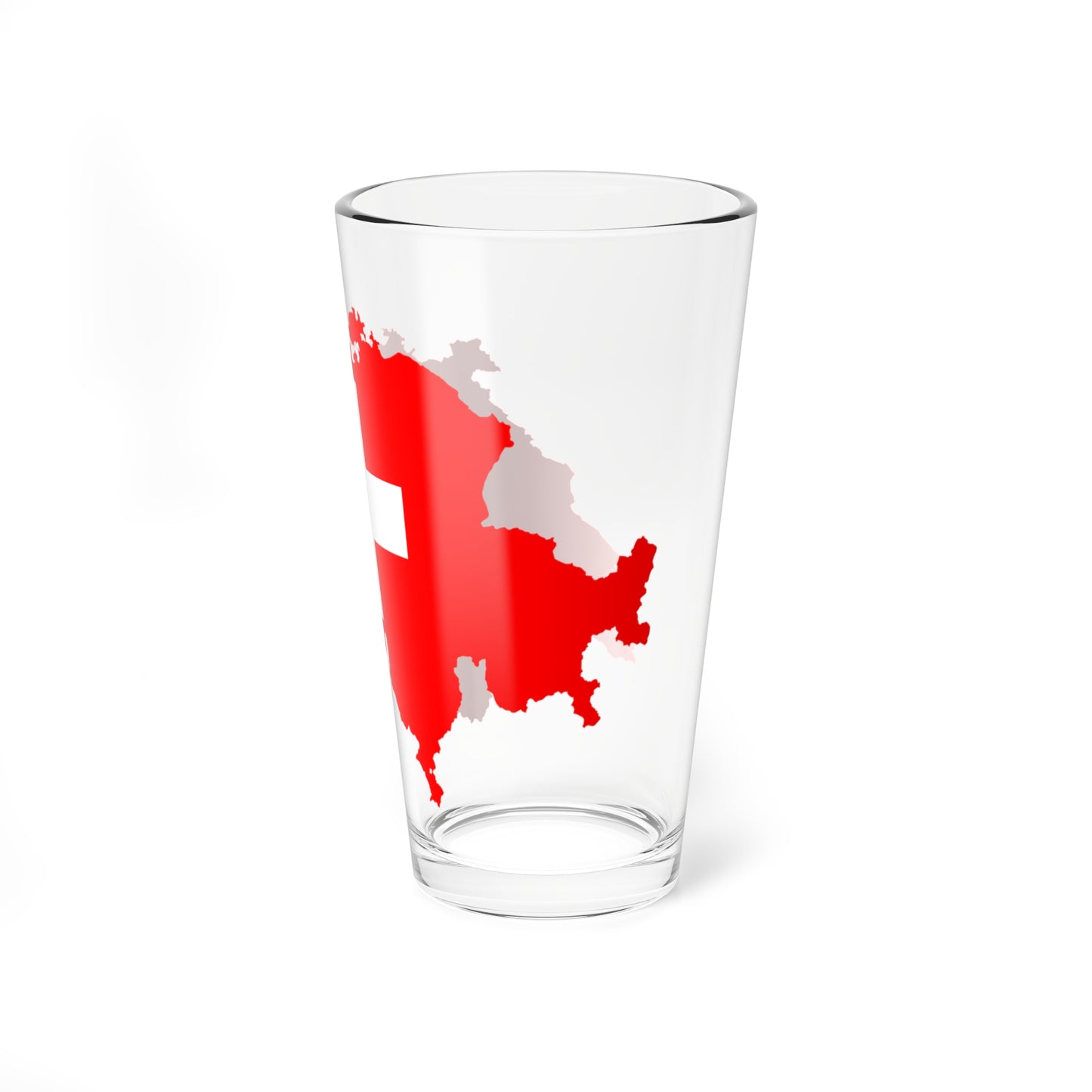 Flag-map of Switzerland (Switzerland) Pint Glass 16oz