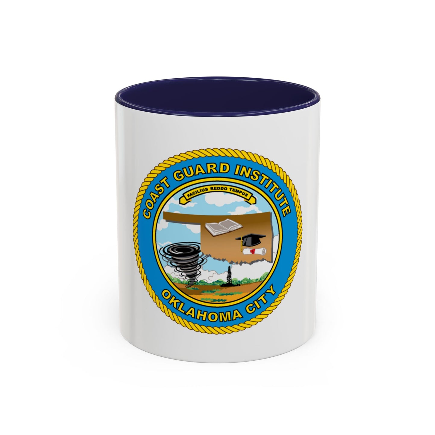 USCG Institute Oklahoma City (U.S. Coast Guard) Accent Coffee Mug