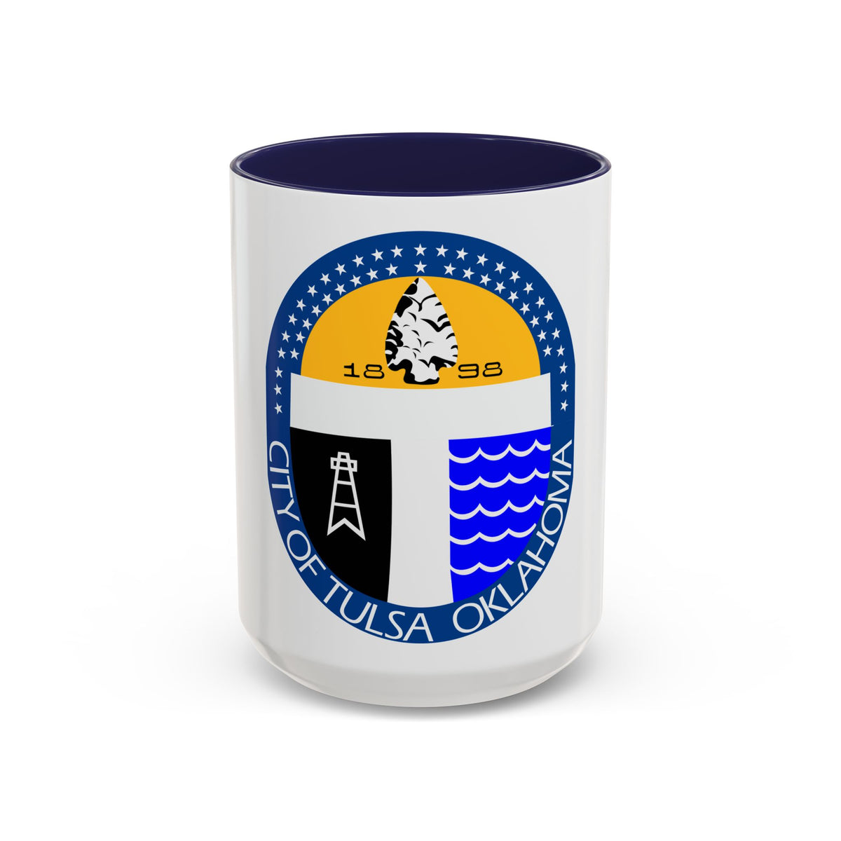 Seal of Tulsa Oklahoma - Accent Coffee Mug