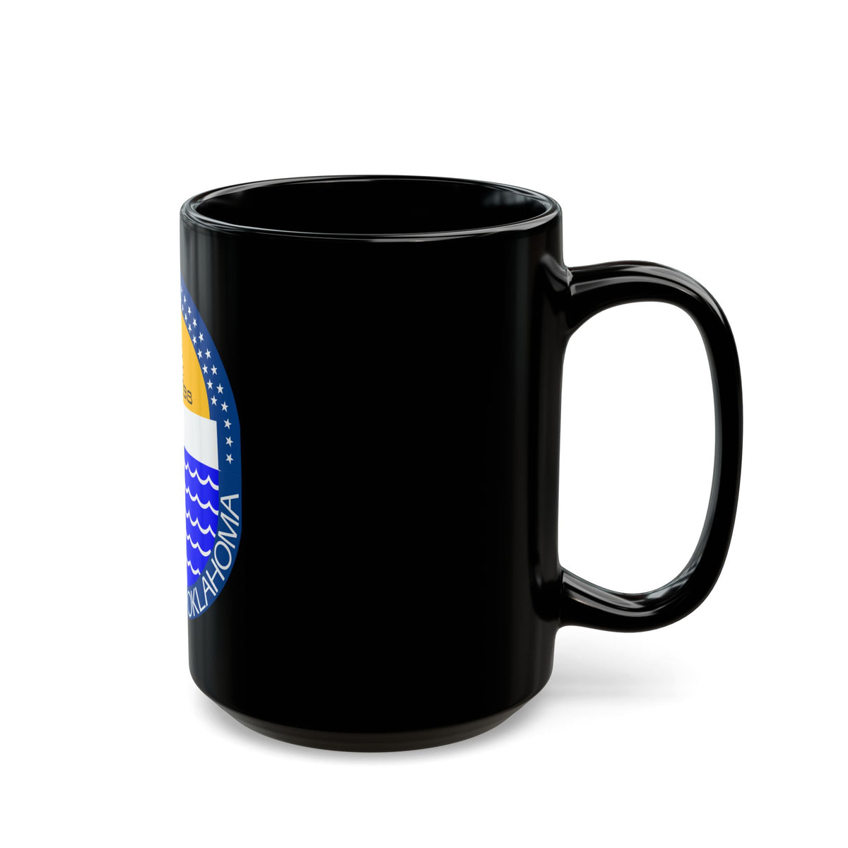 Seal of Tulsa Oklahoma - Black Coffee Mug