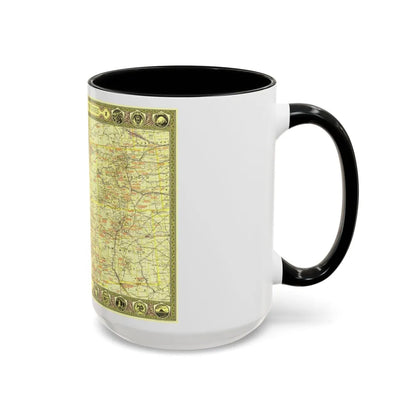 USA - Southwestern (1940) (Map) Accent Coffee Mug-Go Mug Yourself