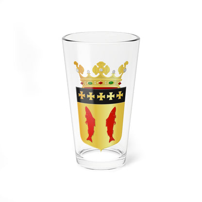 Coat of arms of Woudrichem (Netherlands) (Coat of Arms) Pint Glass 16oz