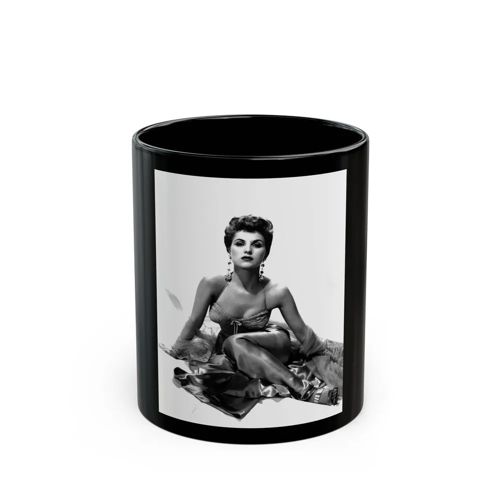 Debra Paget #142 (Vintage Female Icon) Black Coffee Mug-11oz-Go Mug Yourself