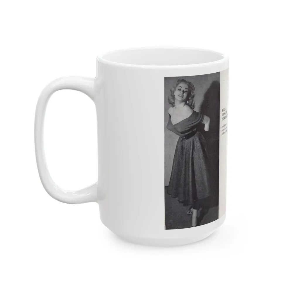 Norma Sykes #148 - 66 PHOTOGRAPHS OF Sabrina U.K. Pocket Mag. Pages 26 & 27 (Vintage Female Icon) White Coffee Mug-Go Mug Yourself