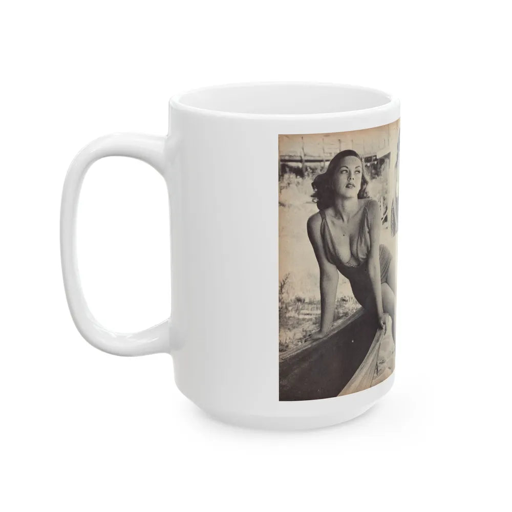 Dawn Richard #103 - [Pages 33 & 34] Including Pages 4 & 5 of 5 with, 4 B&W Photos+Article Ending from ADVENTURE Dec. '60 Mag. (Vintage Female Icon) White Coffee Mug-Go Mug Yourself