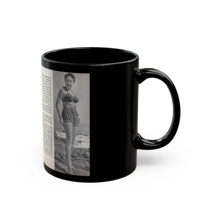 Terry Moore #457 - 66 PHOTOGRAPHS OF Terry MOORE U.K. Pocket Mag. Pages 44 & 45 (Vintage Female Icon) Black Coffee Mug-Go Mug Yourself