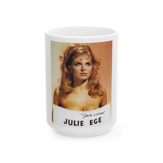 Julie Ege #195 (Vintage Female Icon) White Coffee Mug-15oz-Go Mug Yourself