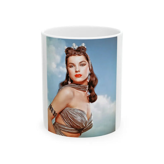 Debra Paget #421 - 8x10 Color Glamour Promo Photo Re-Print for ''Princess Of The Nile'' '54 (Vintage Female Icon) White Coffee Mug-11oz-Go Mug Yourself