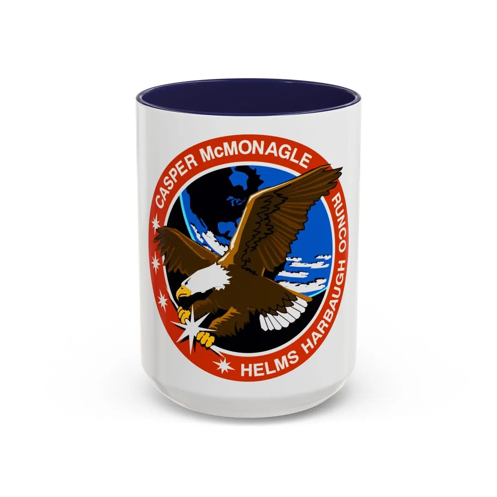 STS 54 (NASA) Accent Coffee Mug-15oz-Navy-Go Mug Yourself