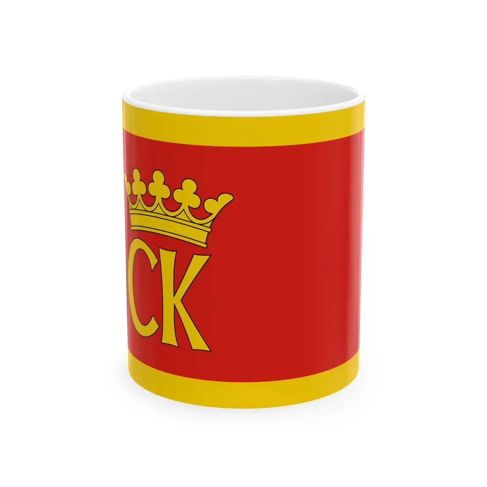 Flag of Kielce Poland - White Coffee Mug-11oz-Go Mug Yourself