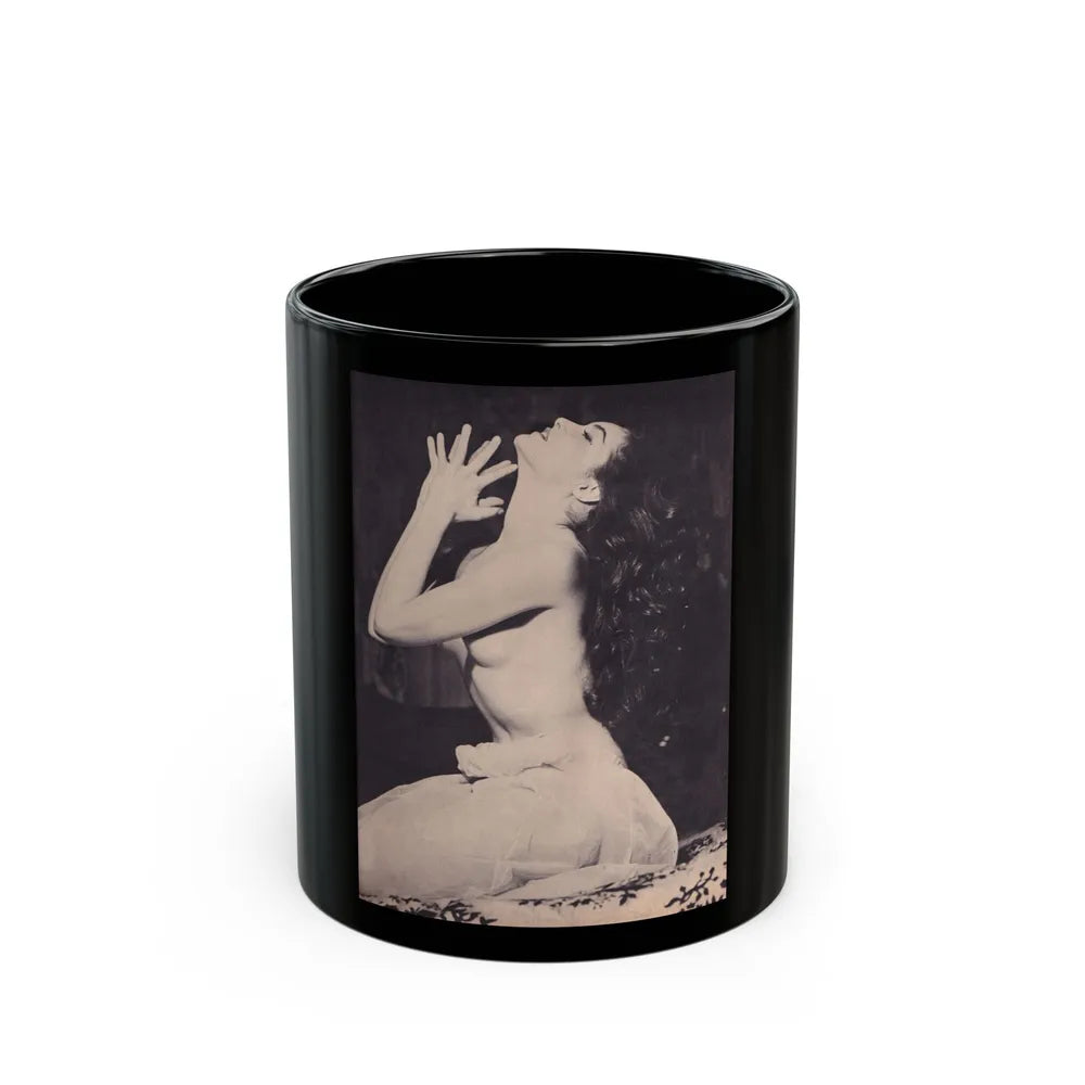 Julie Newmar #376 (Vintage Female Icon) Black Coffee Mug-11oz-Go Mug Yourself