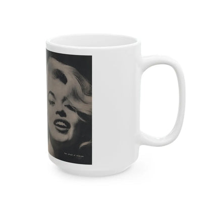 Jayne Mansfield #293 - JAYNE Pocket Magazine Pages 30 & 31 (Vintage Female Icon) White Coffee Mug-Go Mug Yourself