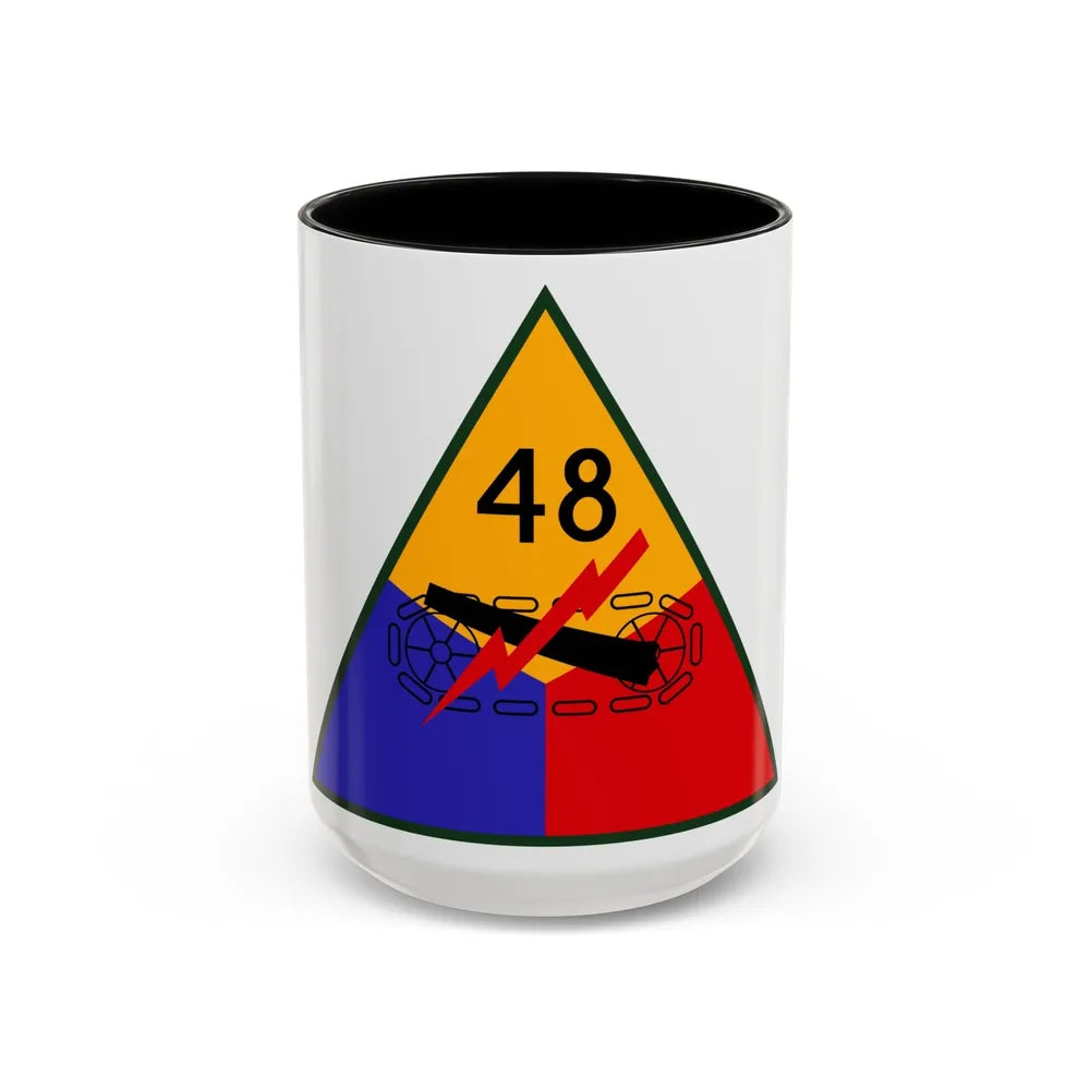 48th Armored Division (U.S. Army) Accent Coffee Mug-15oz-Black-Go Mug Yourself