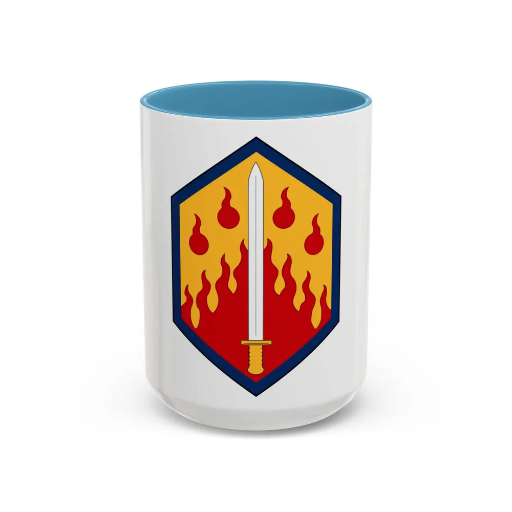 48th Chemical Brigade (U.S. Army) Accent Coffee Mug-15oz-Light Blue-Go Mug Yourself