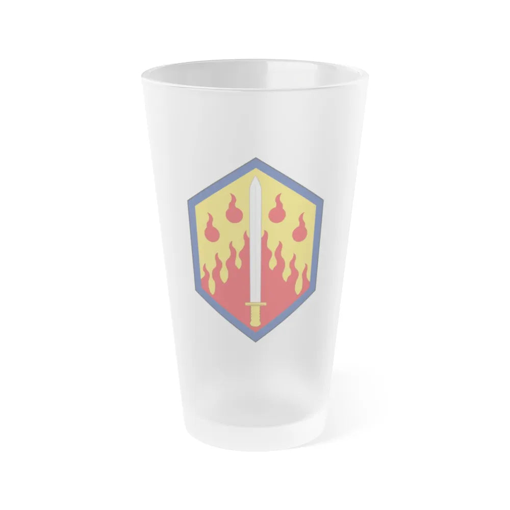 48th Chemical Brigade (U.S. Army) Frosted Pint Glass 16oz-Go Mug Yourself