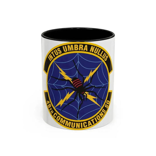 48th Communications Squadron (U.S. Air Force) Accent Coffee Mug 11oz Black - Go Mug Yourself