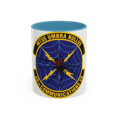 48th Communications Squadron (U.S. Air Force) Accent Coffee Mug 11oz Light Blue - Go Mug Yourself
