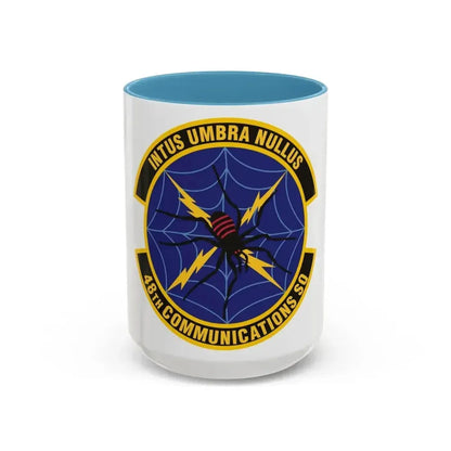 48th Communications Squadron (U.S. Air Force) Accent Coffee Mug 15oz Light Blue - Go Mug Yourself