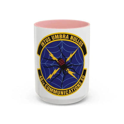 48th Communications Squadron (U.S. Air Force) Accent Coffee Mug 15oz Pink - Go Mug Yourself
