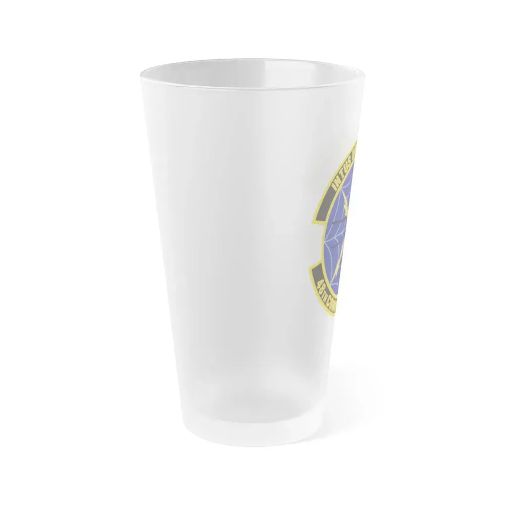 48th Communications Squadron (U.S. Air Force) Frosted Pint Glass 16oz - Go Mug Yourself