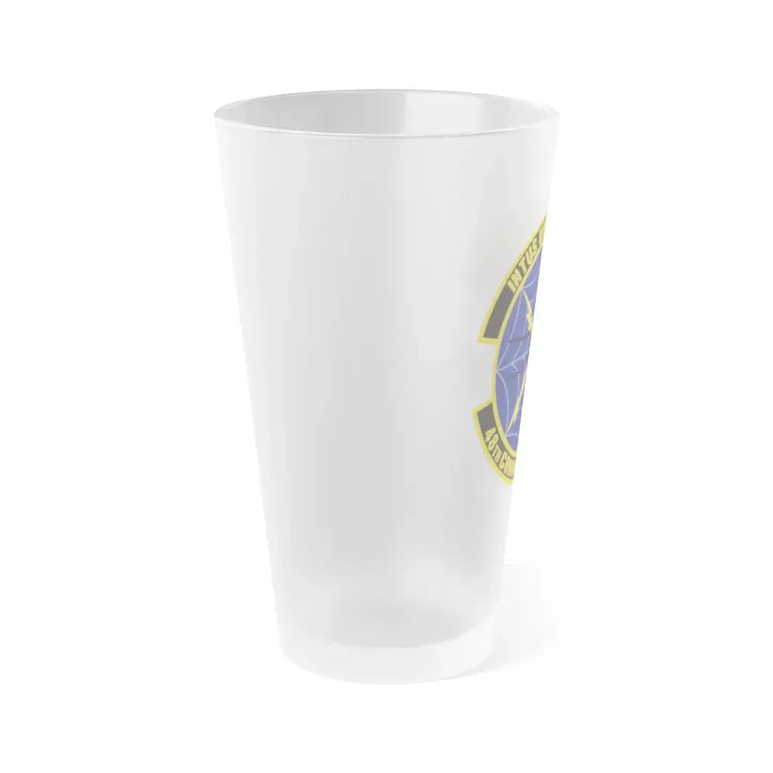 48th Communications Squadron (U.S. Air Force) Frosted Pint Glass 16oz - Go Mug Yourself
