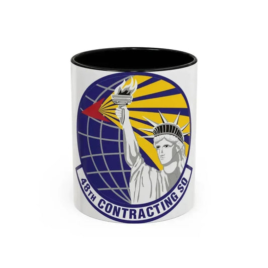 48th Contracting Squadron (U.S. Air Force) Accent Coffee Mug 11oz Black - Go Mug Yourself