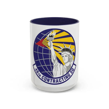 48th Contracting Squadron (U.S. Air Force) Accent Coffee Mug 15oz Navy - Go Mug Yourself