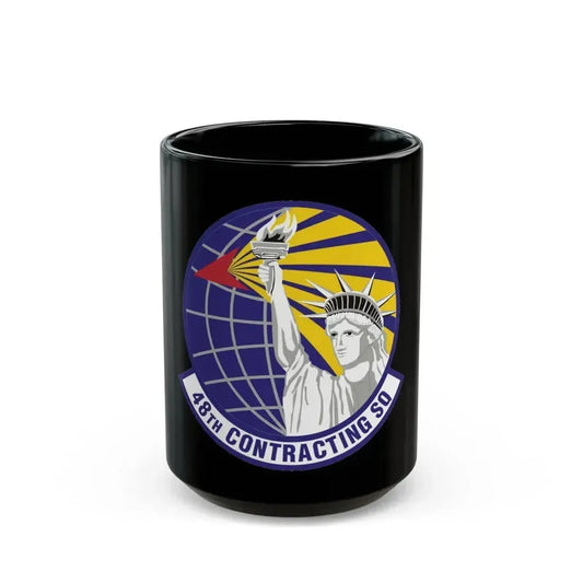 48th Contracting Squadron (U.S. Air Force) Black Coffee Mug 15oz - Go Mug Yourself